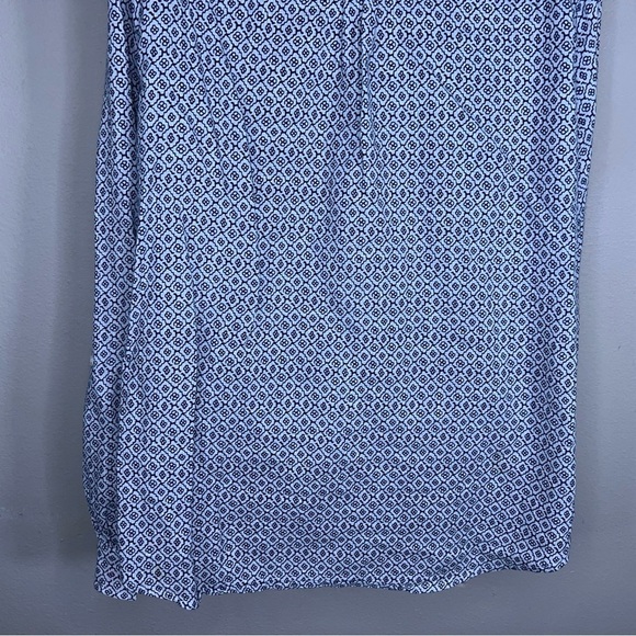 XL JASMINE AND JULIANA WHITE BLACK GEOMETRIC PRINT BOHO LONG SLEEVE TOP - Picture 7 of 12